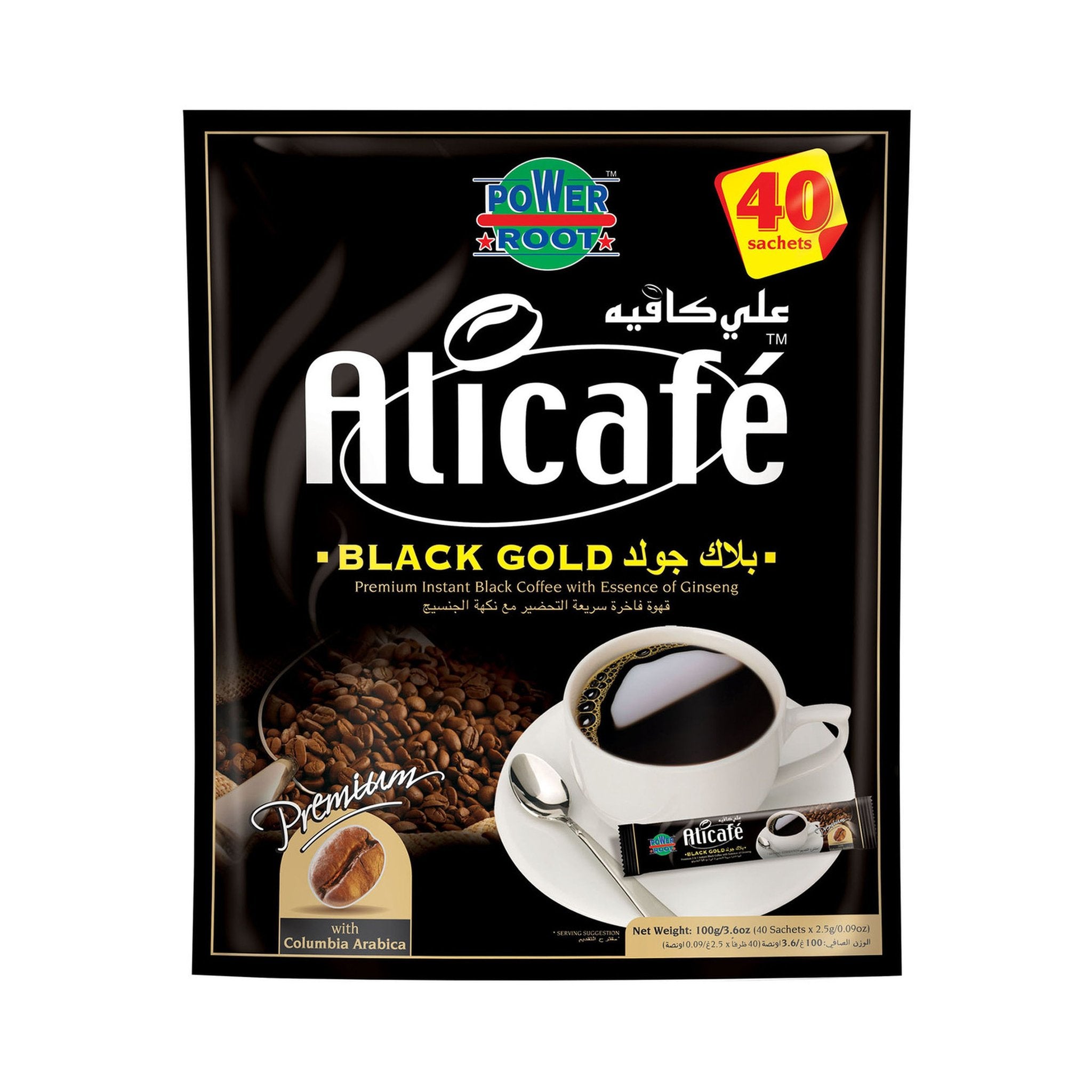 Ali Cafe (40Px2.5G)Black Gold Ginseng Coffee 100Gm