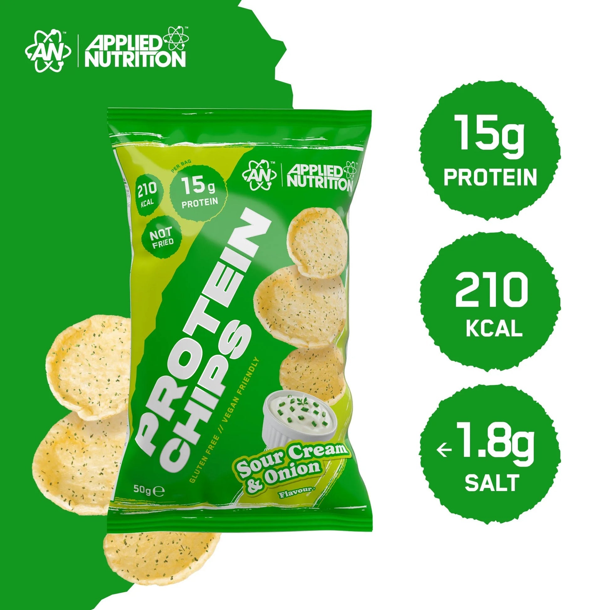 Applied Nutrition Sour Cream And Onion Protein Chips 50Gm