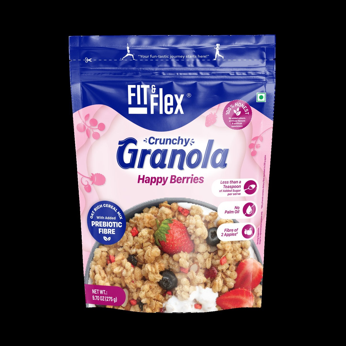 Fit & Flex Happy Berry Crunchy Granola 275Gm
