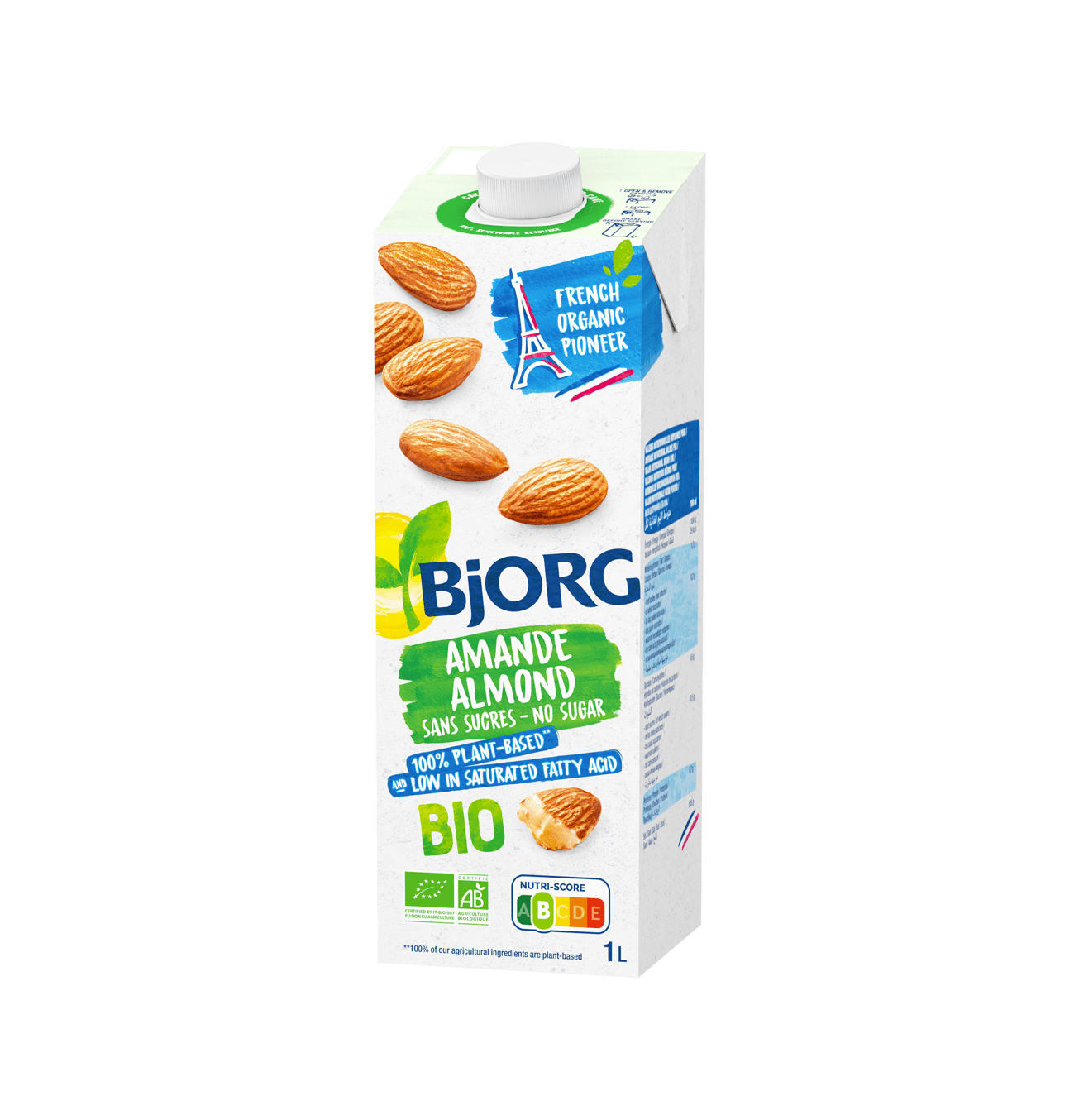 Bjorg Sugar Free Organic Almond Milk 1Ltr