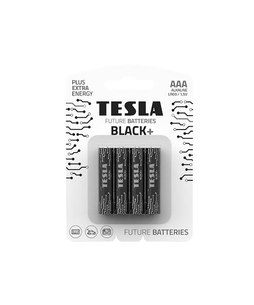 Tesla Aaa Black Shrink Foil Batteries 10Pcs