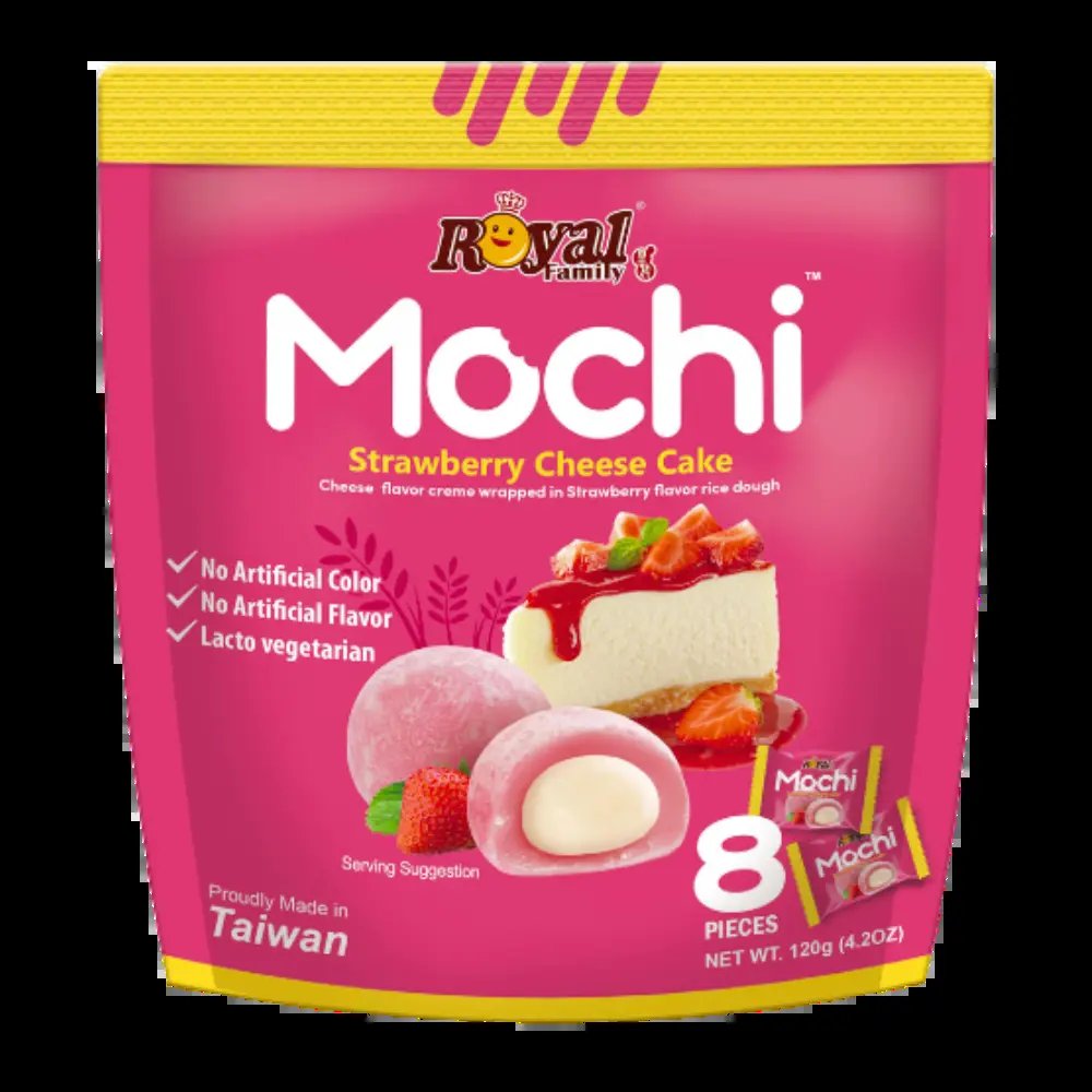 Royal Family Strawberry Cheesecake Gluten Free Mochi 120Gm