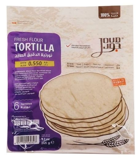 Joud Fresh Flour 6Pcs Tortilla 265Gm