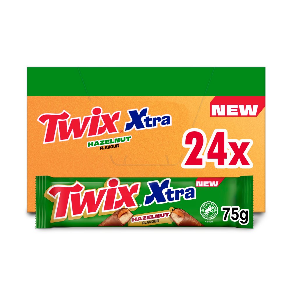 Twix Xtra Hazelnut Milk Chocolate Bar 75Gm