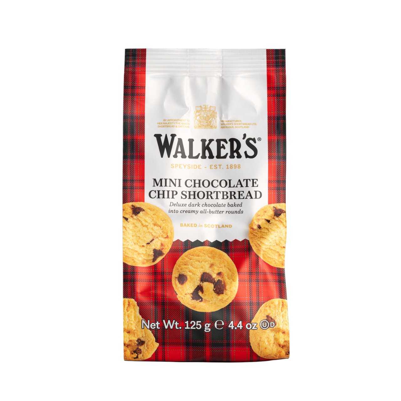 Walkers Mini Chocolate Chip Shortbread 125Gm