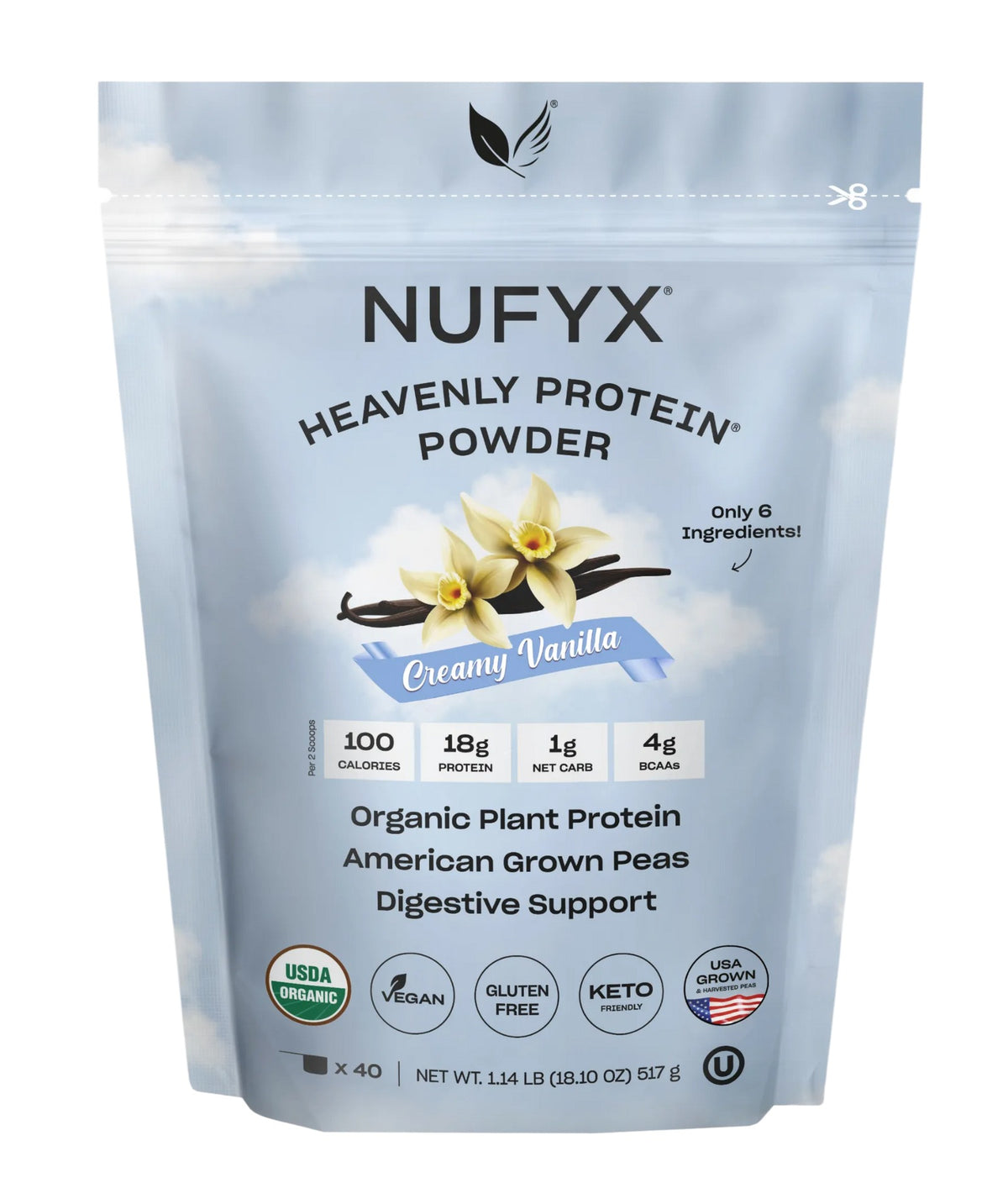 Nufyx Creamy Vanilla 20 Scoops Protein Powder 273Gm