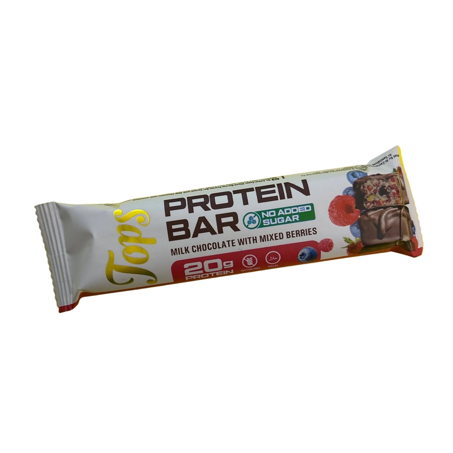 Tops Milk Choco With Mixed Berries No Added Sugar Protein Bar 60Gm