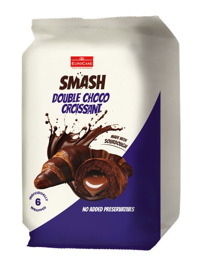 Euro Cake Double Choco 6P Smash Croissants 50Gm