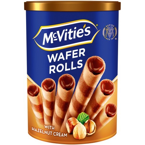 McVitie's Hazelnut Cream Filling Wafer Rolls 170Gm