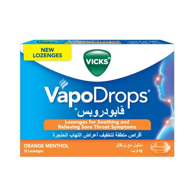 Vicks Orange Manthol Vapo Drops 16P 1Pkt