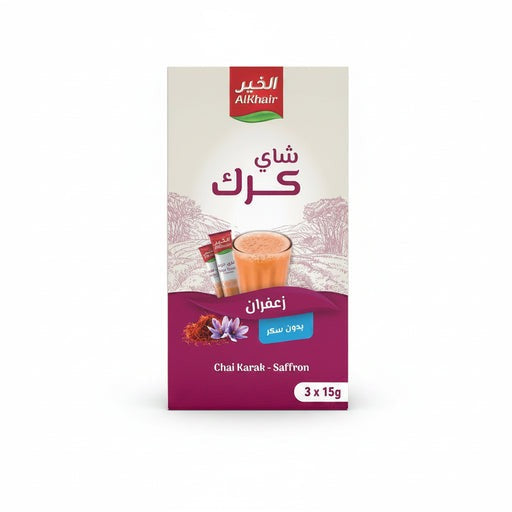 Al Khair 3Sachets Chai Karak-Saffron 45Gm