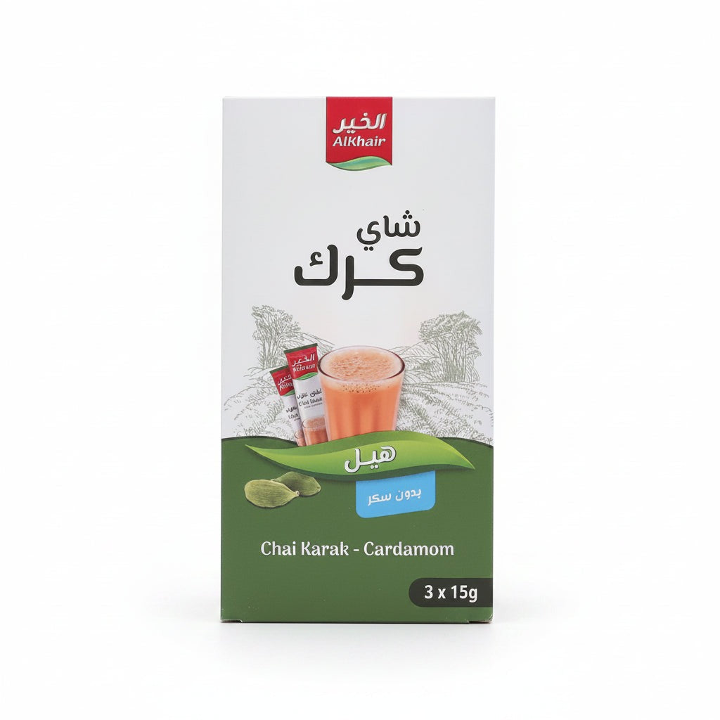 Al Khair 3Sachets Chai Karak - Cardamom 45Gm