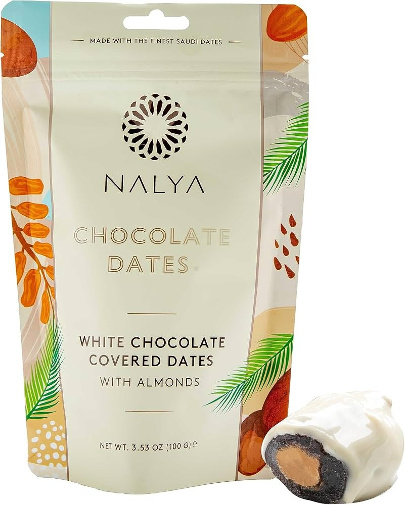 Nalya White Chocolate With Almond Chocolate Dates 100Gm
