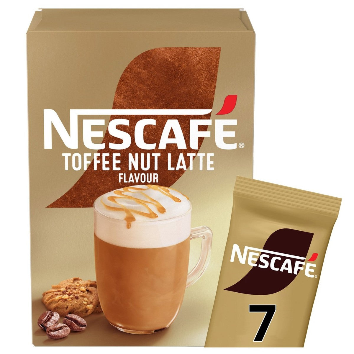 Nescafe Toffee Nut Coffee Latte Sachets 130.2Gm