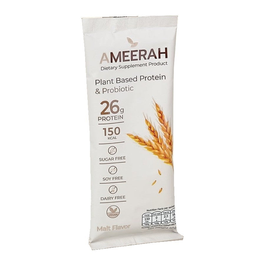 Ameerah Malt Flavor Plant Based Protein Powder 40Gm