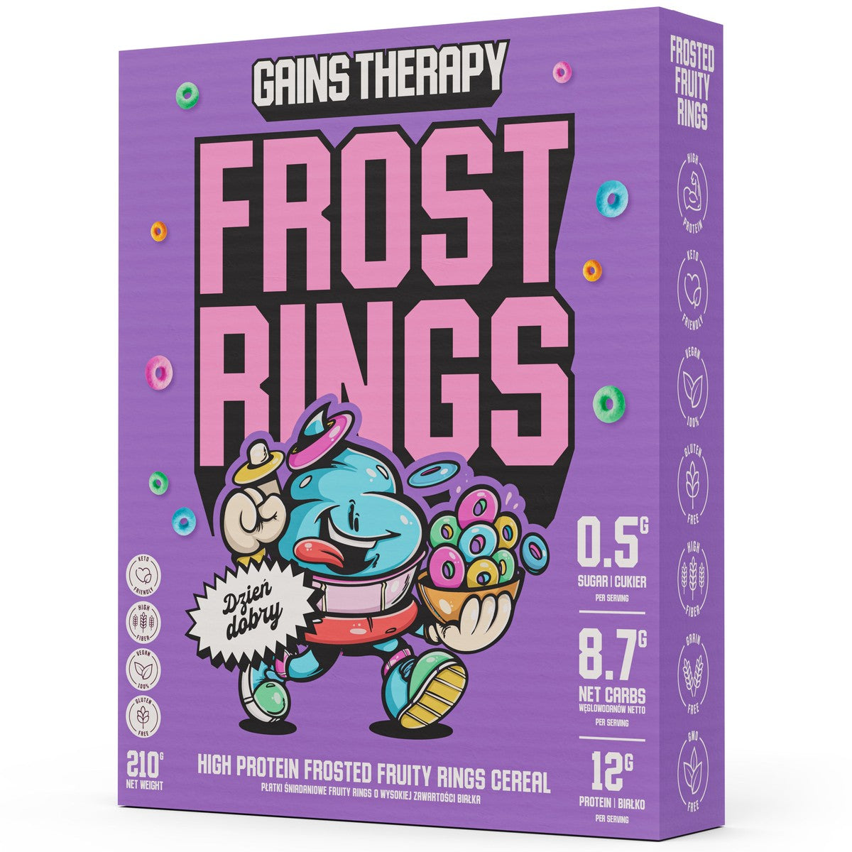 Gains Therapy Frosty Fruity High Protein Cereal 210Gm