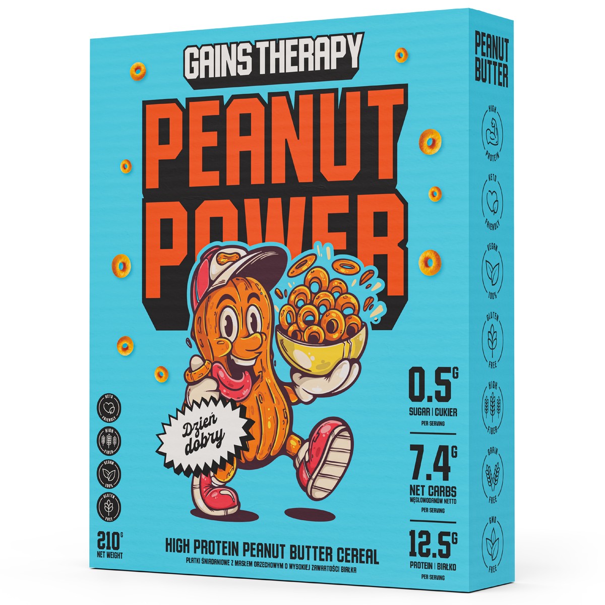 Gains Therapy Peanut Butter High Protein Cereal 210Gm