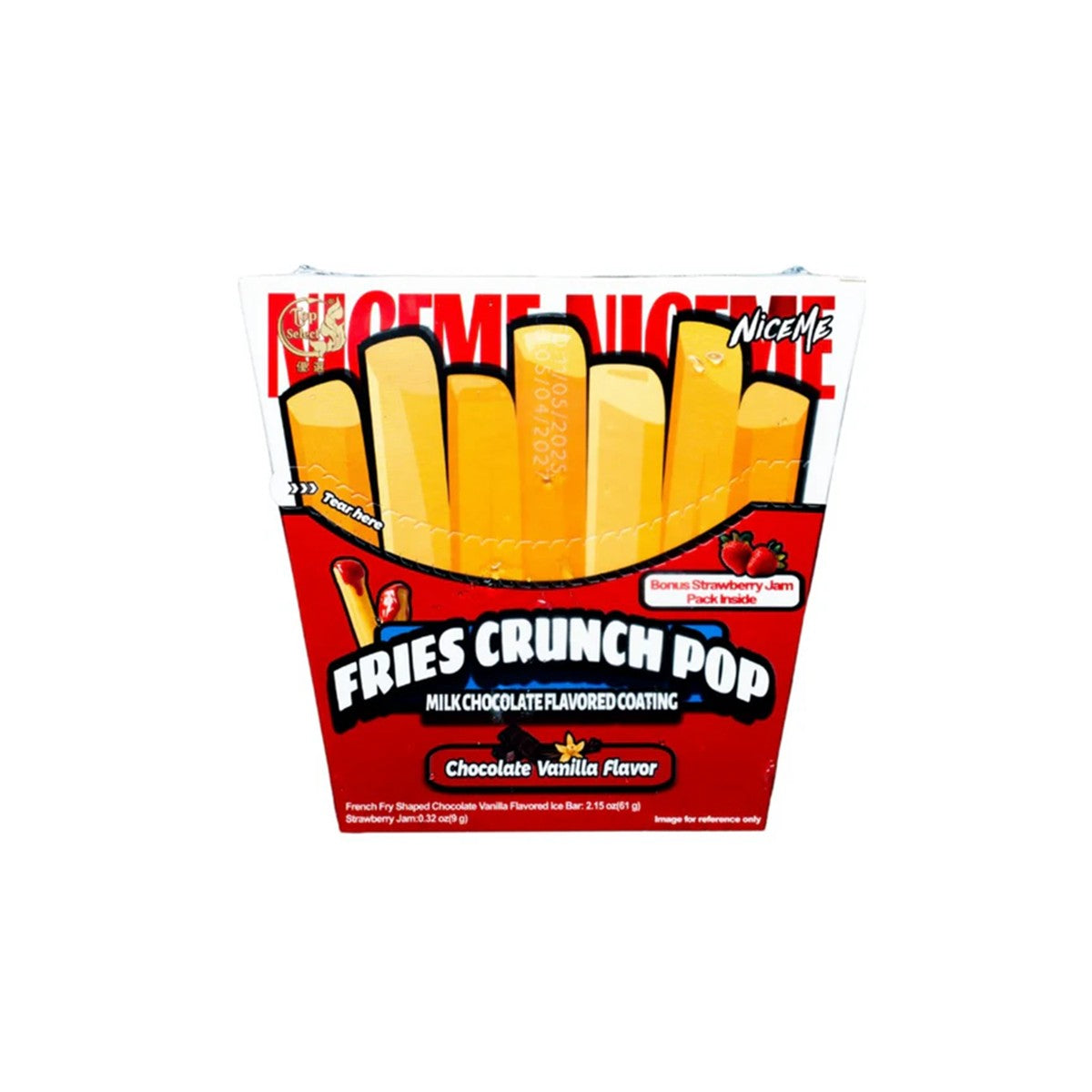 Niceme Vanilla French Fry Chocolate Ice Bar 61Gm