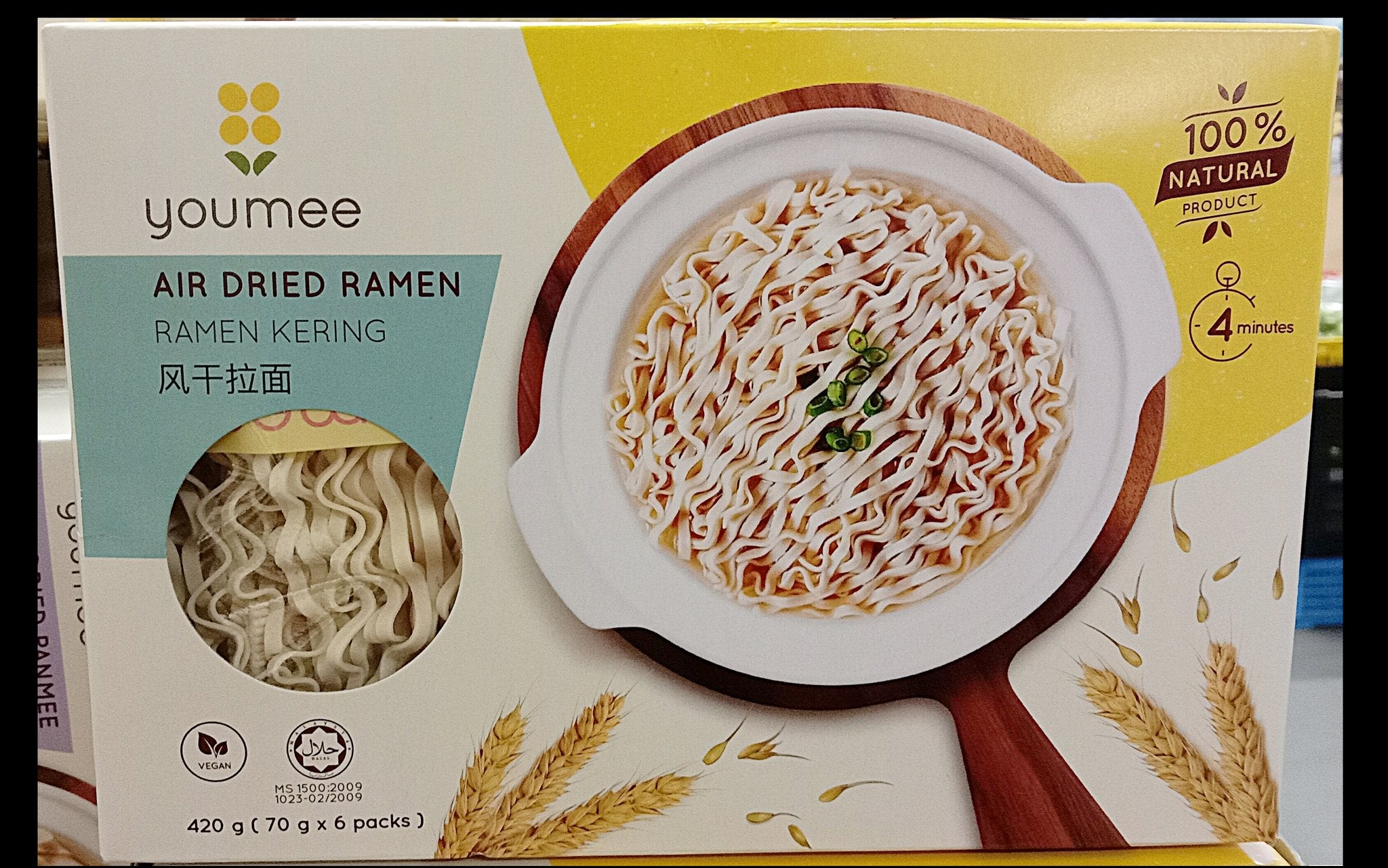 Youmee Air Dried Ramen Noodle All Natural (70Gmx6) Noodles 420Gm