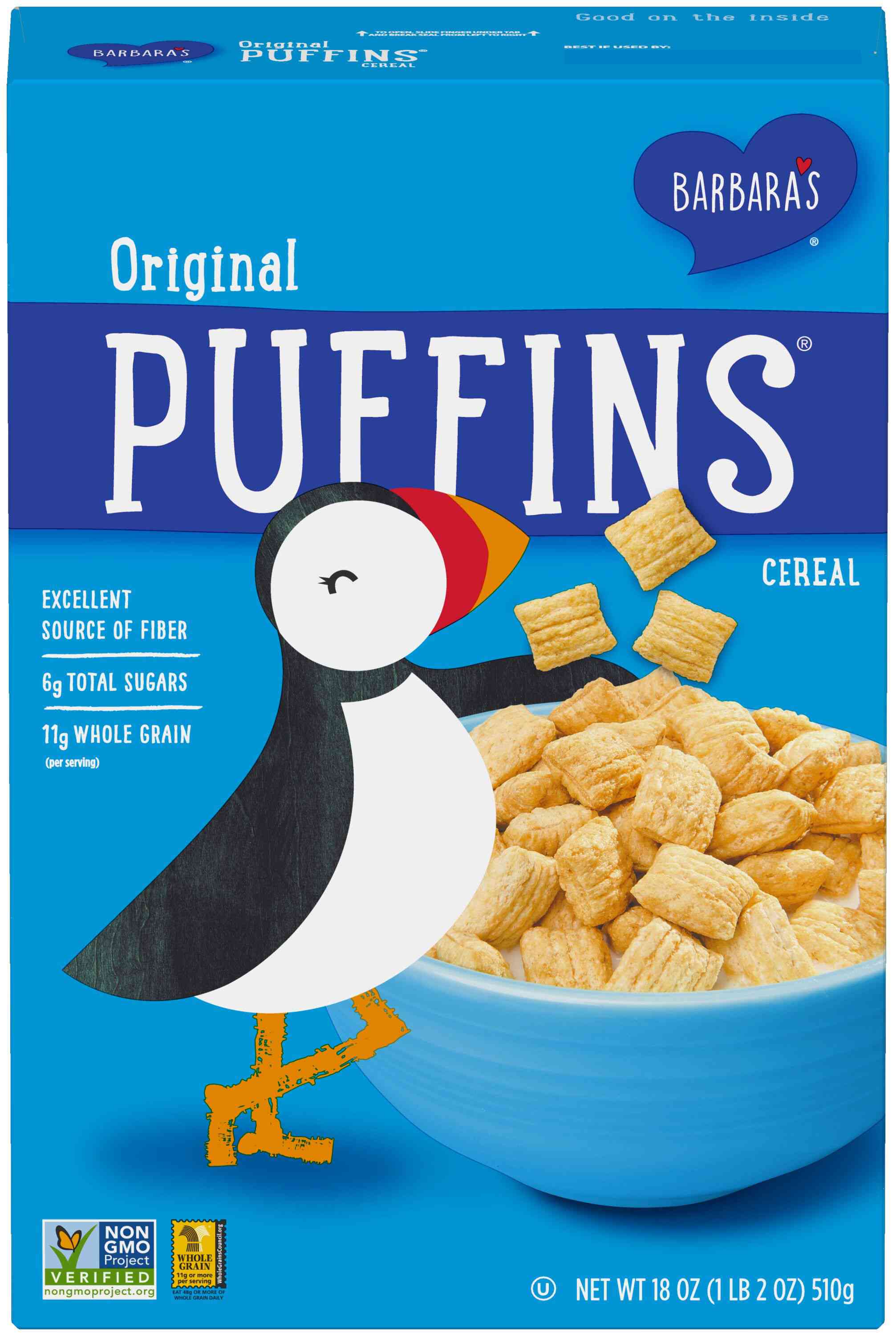 Barbaras Original Puffins Cereals 18Oz