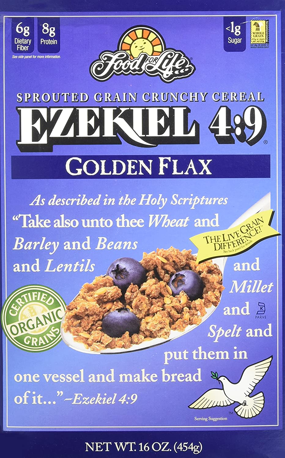 Ezekiel Whole Grain Golden Flax Cereals 16Oz