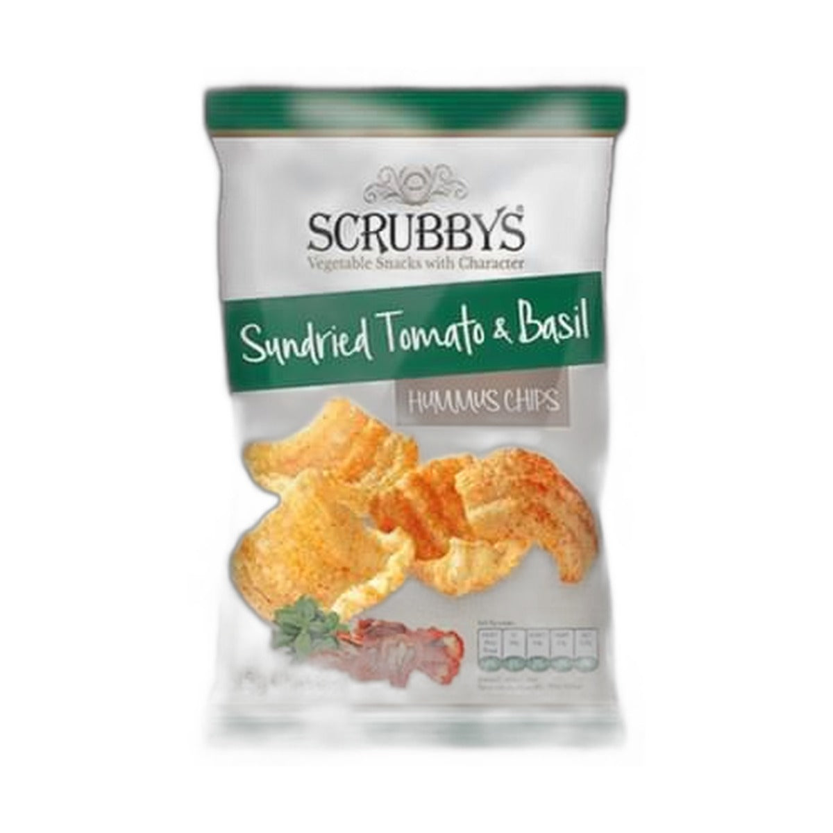 Scrubby Humus Sundried Tomato & Basil Chips 125Gm