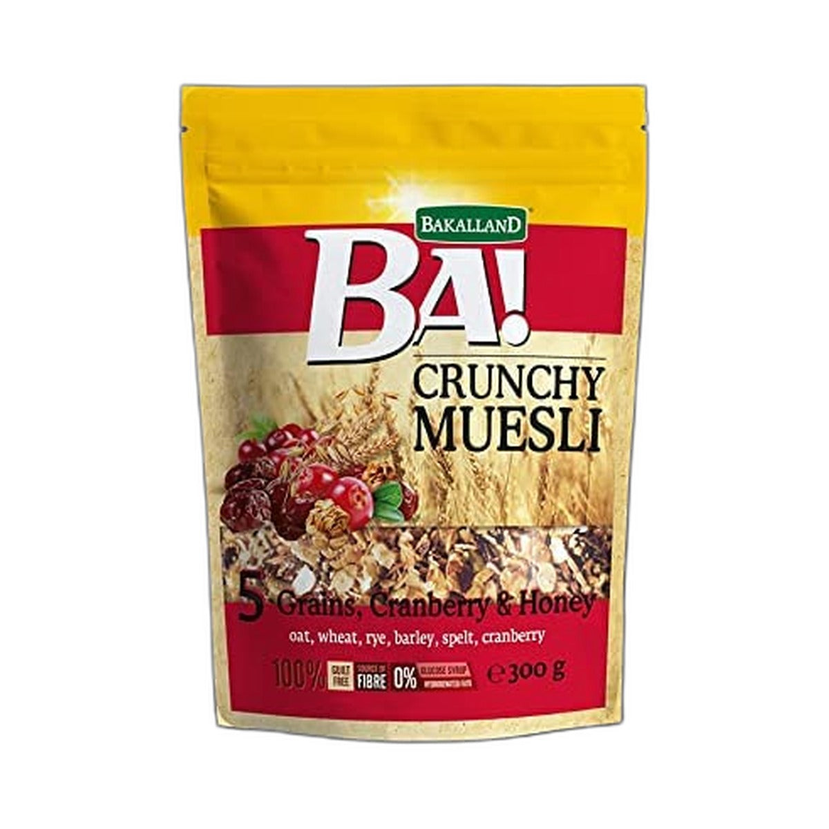 Bakalland Cranberry, Honey Crunchy Muesli 300Gm
