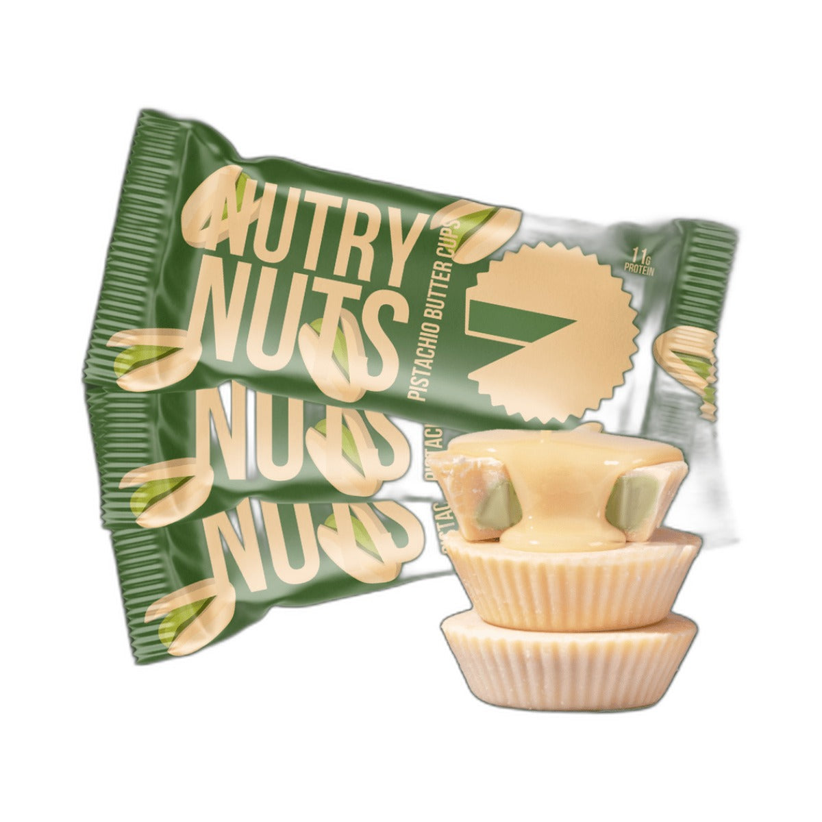 Nutry Nuts White Chocolate Pistachio Butter Cups 42Gm