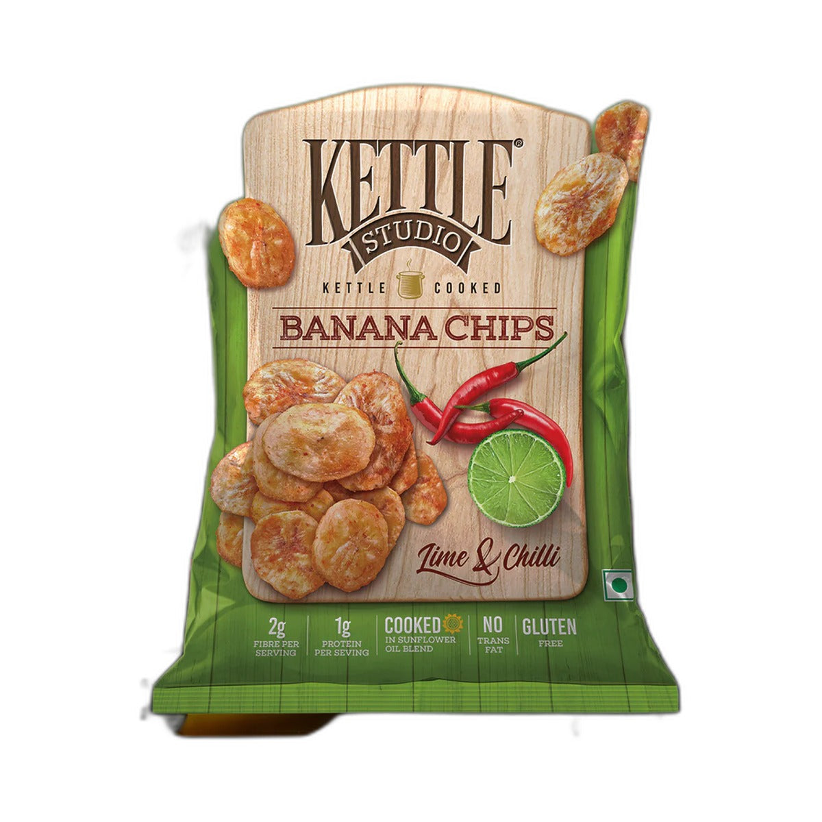 Kettle Studio Lime And Chilli Banana Chips 150Gm