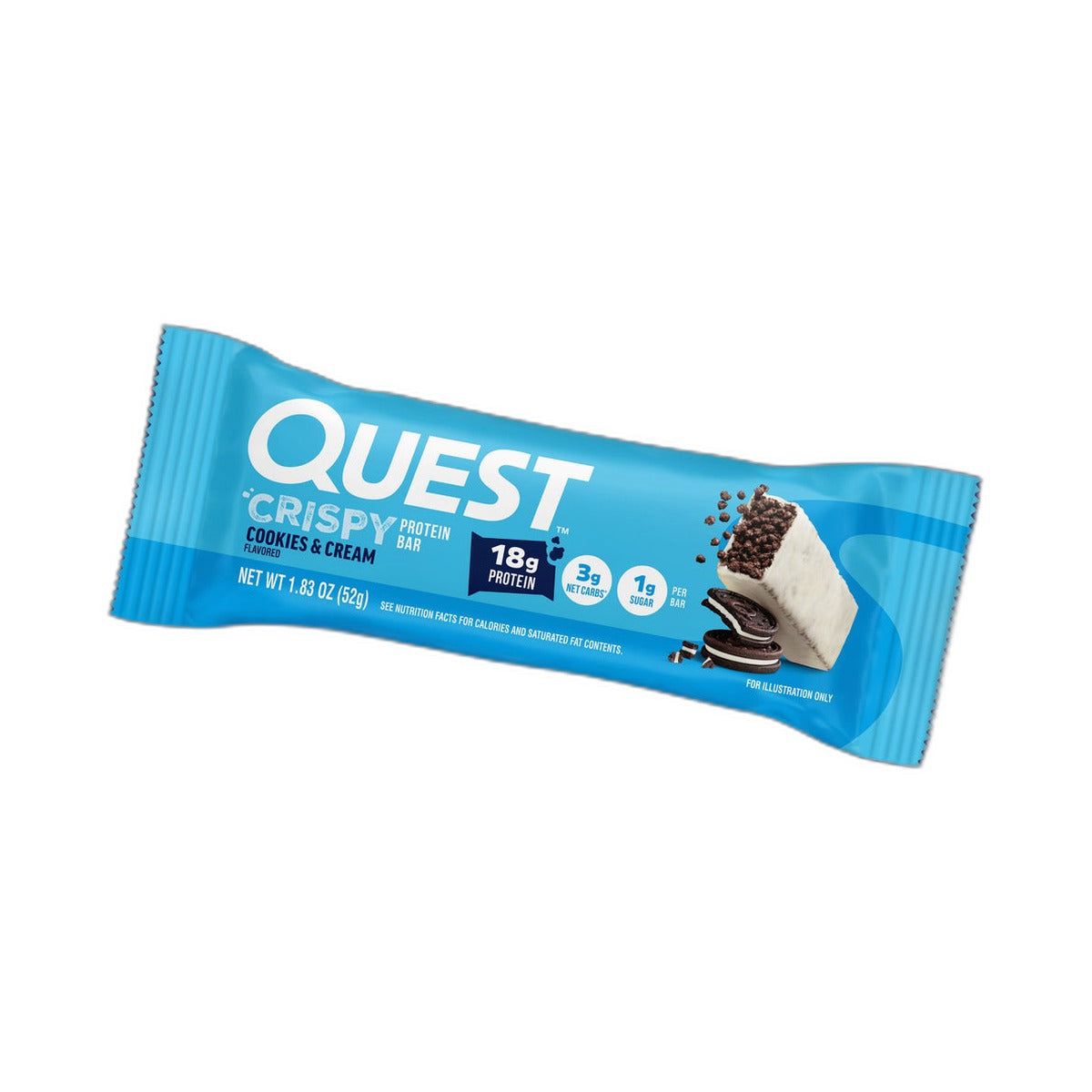 Quest Crispy Cookies And Cream Hero Protein Bar 52Gm