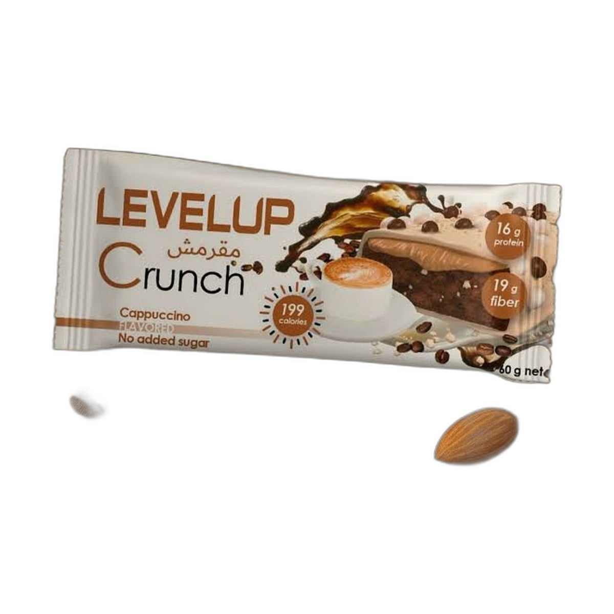 Levelup Cappucino Crunch Bar 60Gm