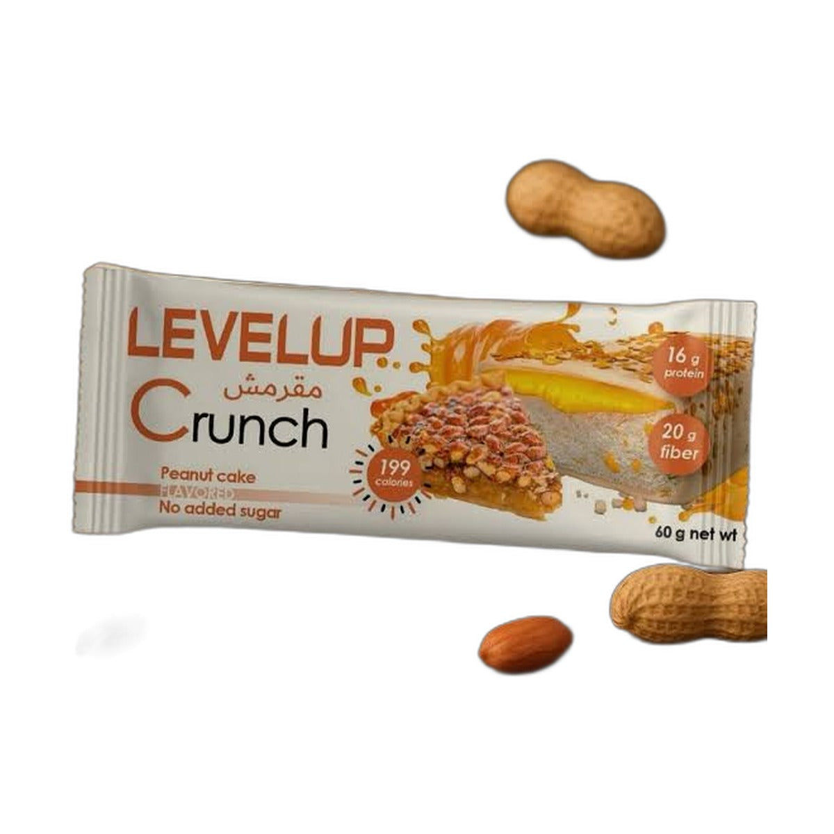 Levelup Peanut Cake Crunch Bar 60Gm
