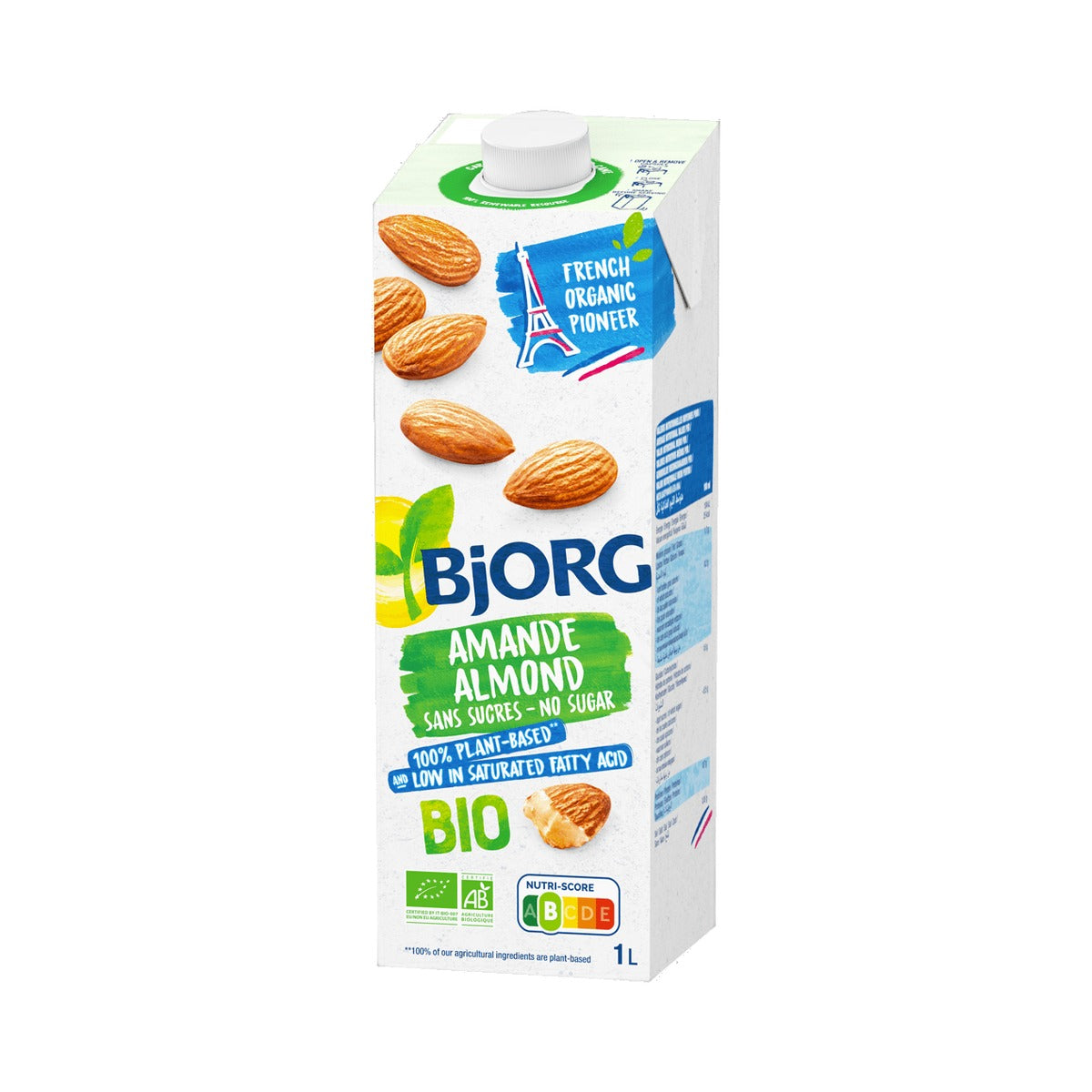 Bjorg Sugar Free Organic Almond Milk 1Ltr