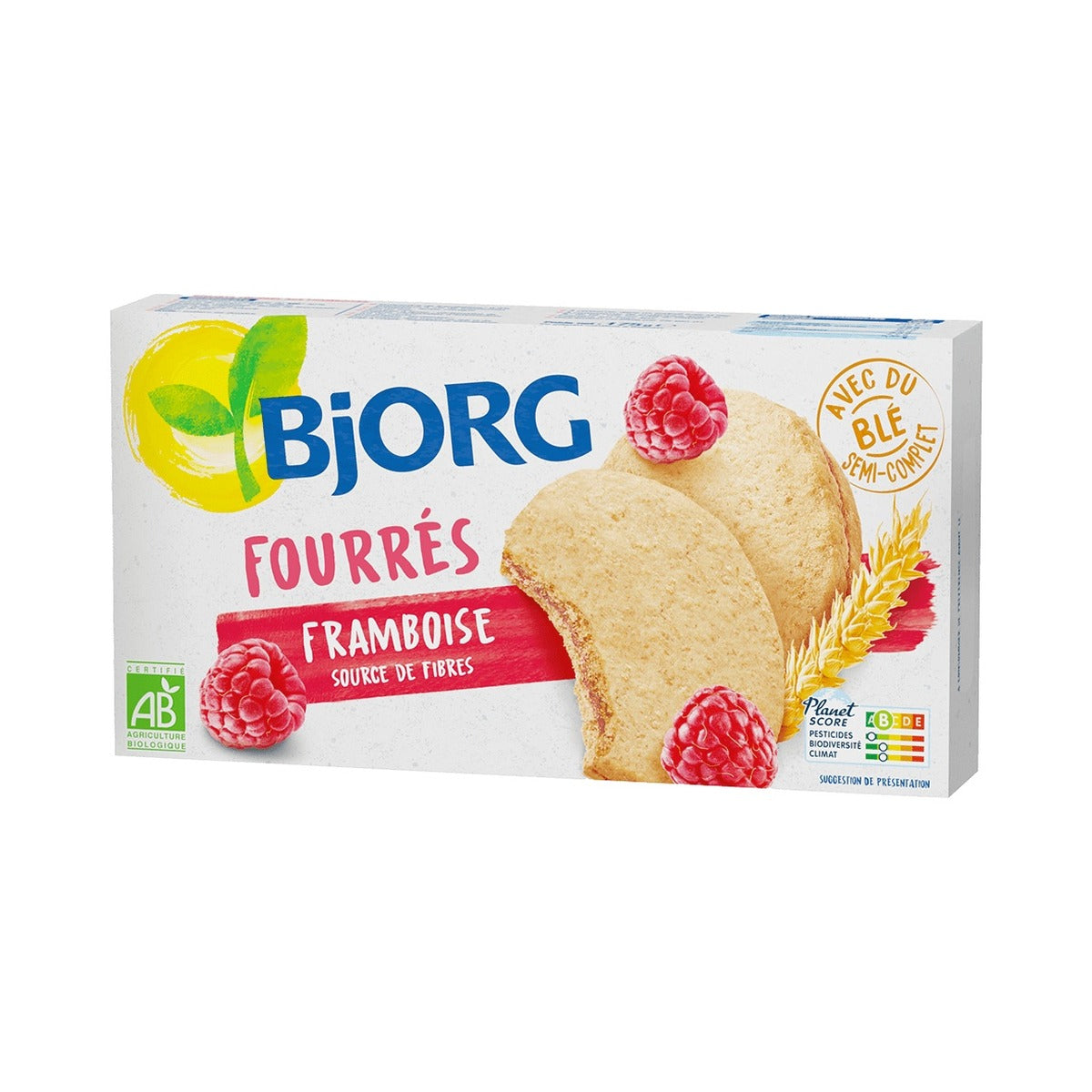 Bjorg Raspberry Filled Organic Biscuits 175Gm