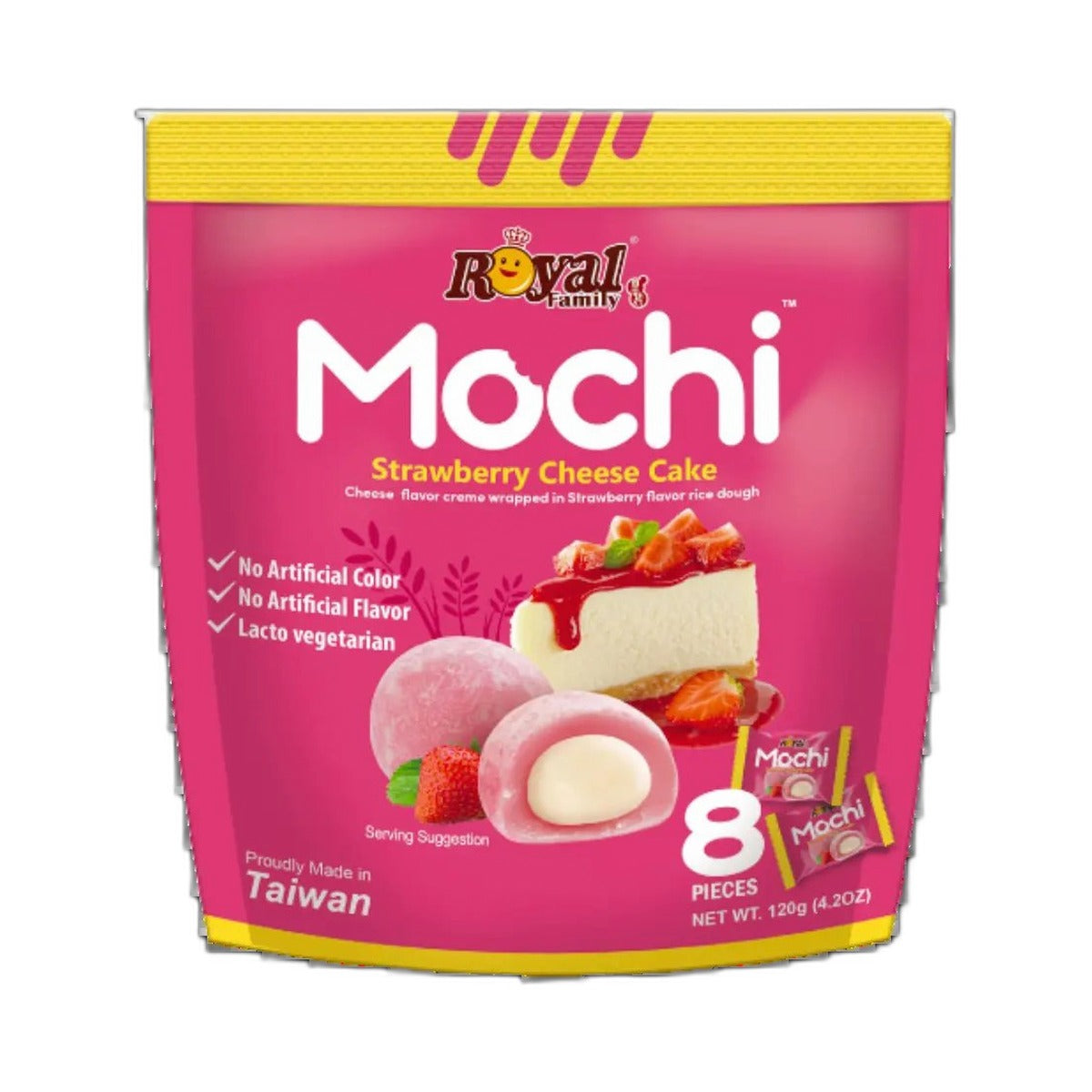 Royal Family Strawberry Cheesecake Gluten Free Mochi 120Gm