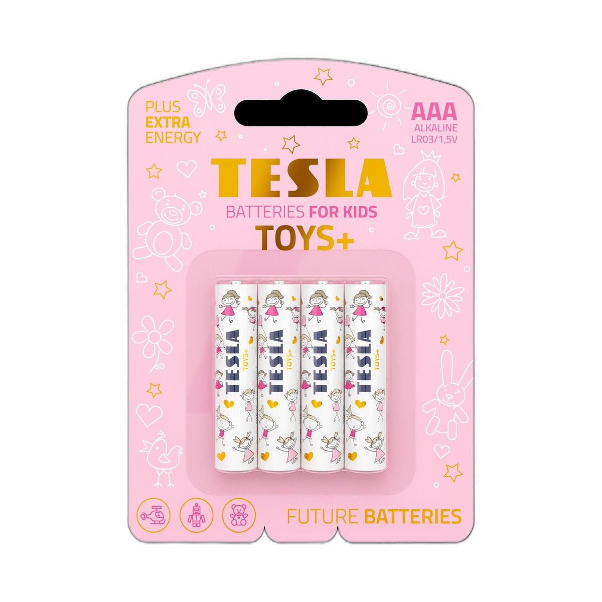 Tesla Aaa Toys Girl Blister Foil Batteries 4pcs