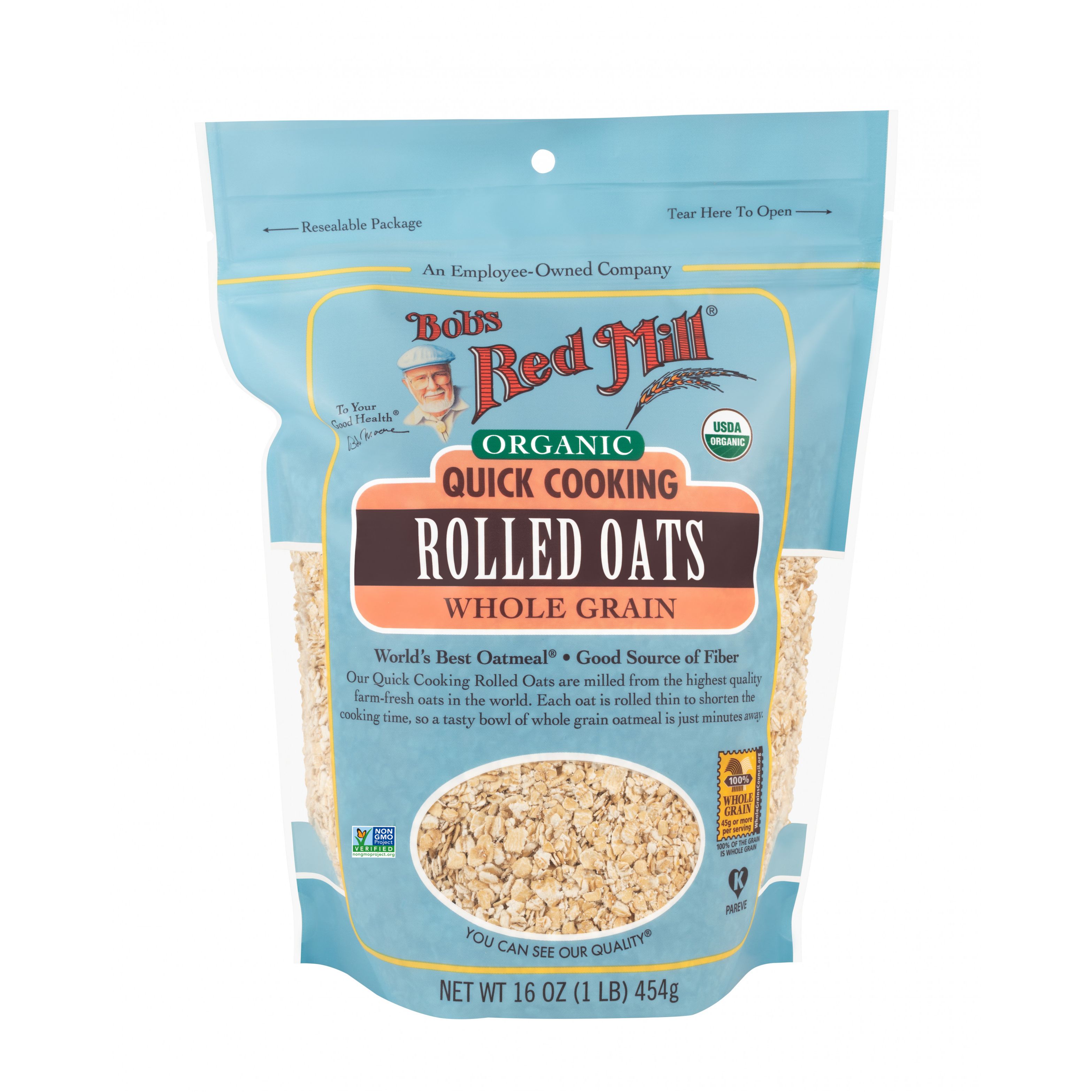 Bobs Red Mill Rolled Quick Organic Oats 16Oz