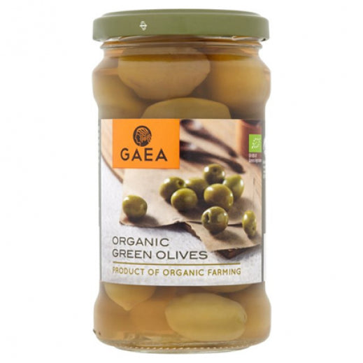 Gaea Olympian Organic Green Olives 300Gm