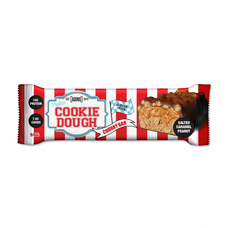 Adonis Salted Caramel Peanut Cookie Dough Chunky Bar 55Gm