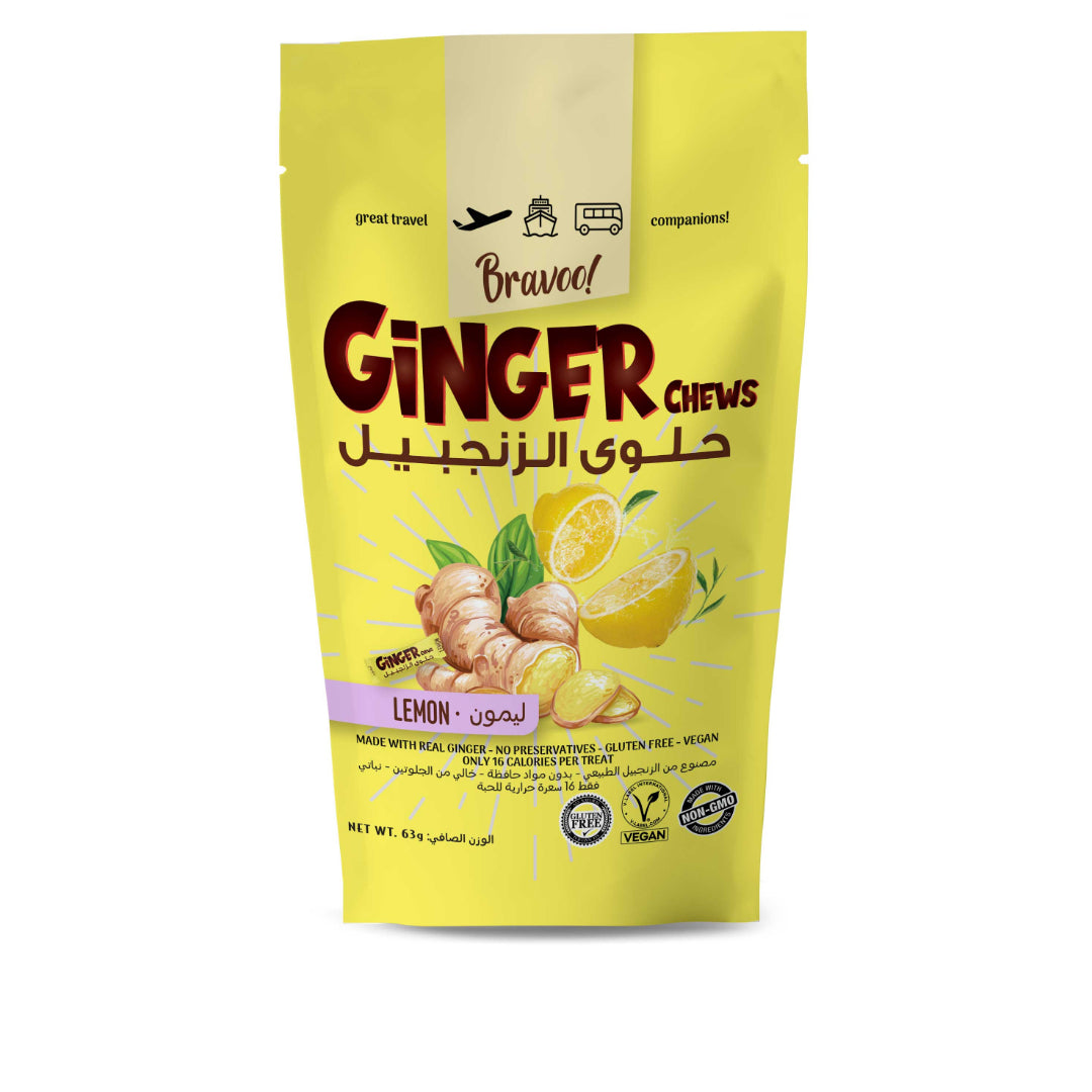 Bravoo Lemon Ginger Chews 63Gm