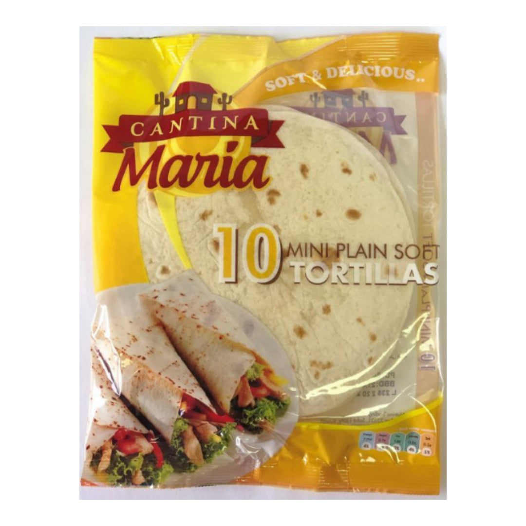 Cantina Maria Flour Plain Soft Mini 10 Pcs Tortilla 250Gm