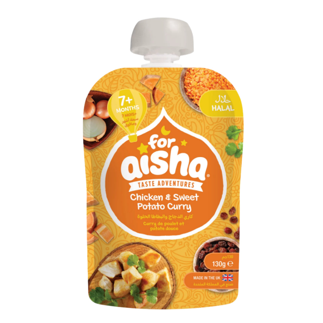For Aisha Chicken & Sweet Potato Curry Baby Food 130Gm