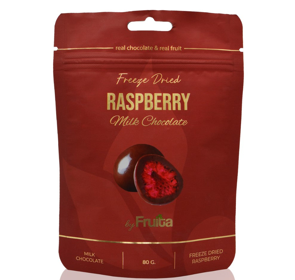 Fruita Raspberry Milk Chocolate Freeze Dried 80Gm