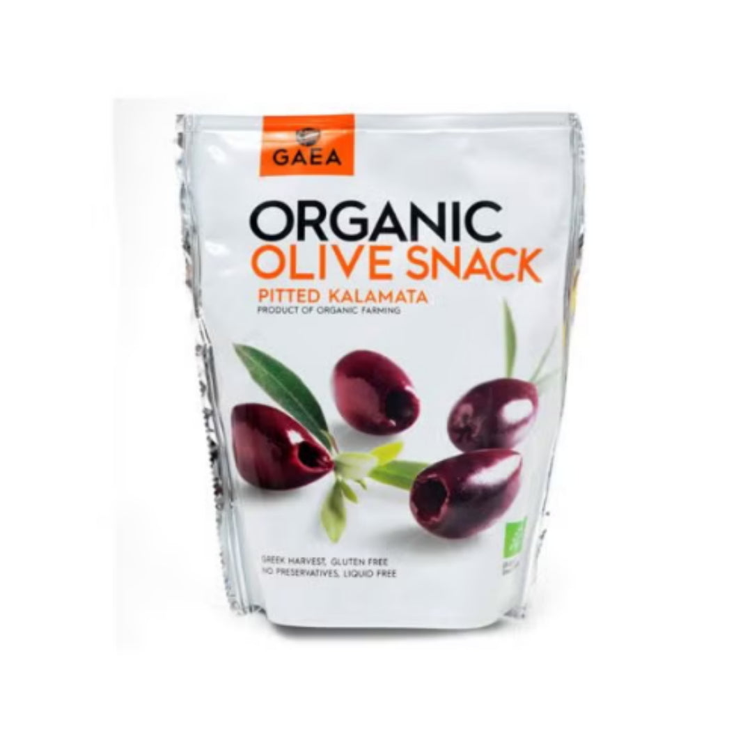 Gaea Organic Pitted Kalamata Snack Olives 65Gm