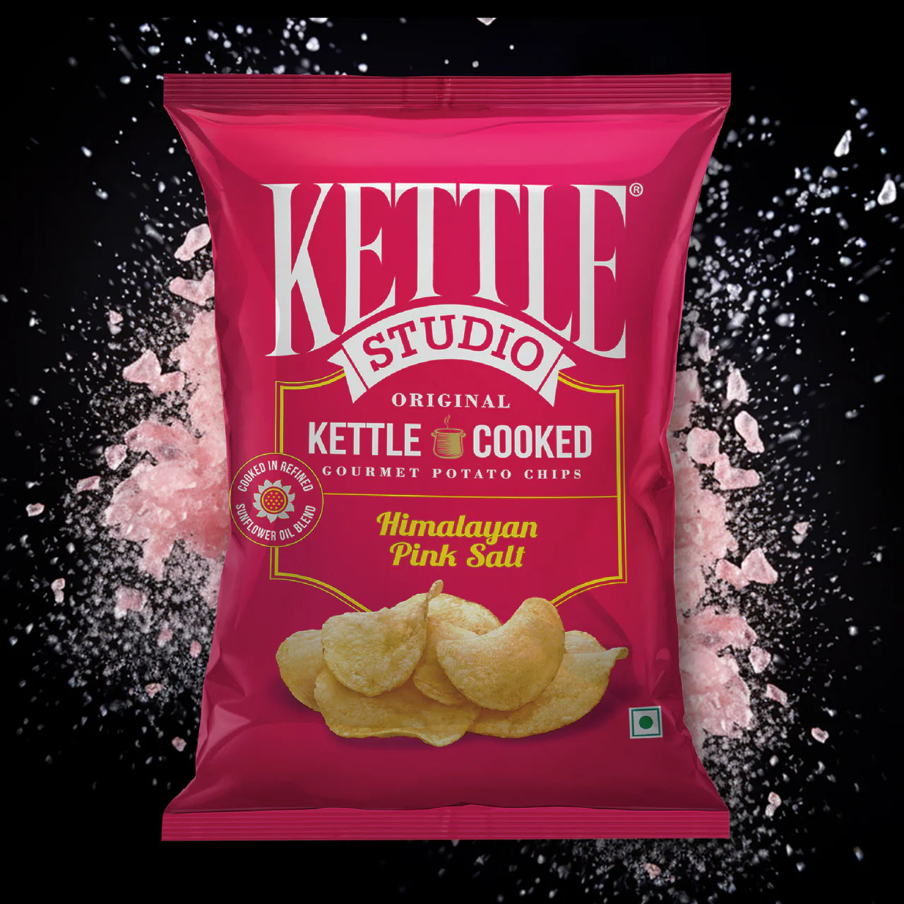 Kettle Studio Himalayan Pink Salt Potato Chips 125Gm