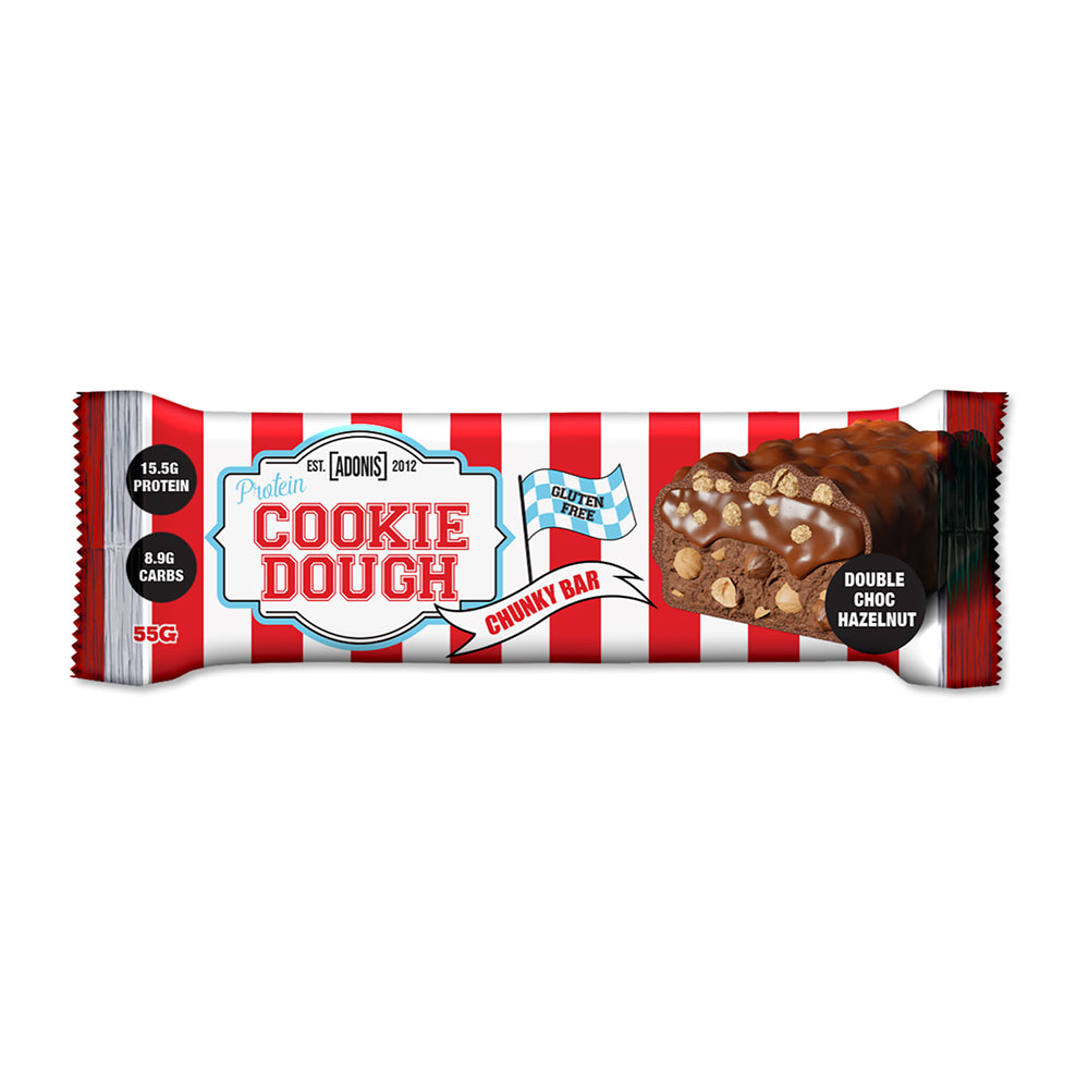 Adonis Double Choc Hazelnut Cookie Dough Chunky Bar 55Gm