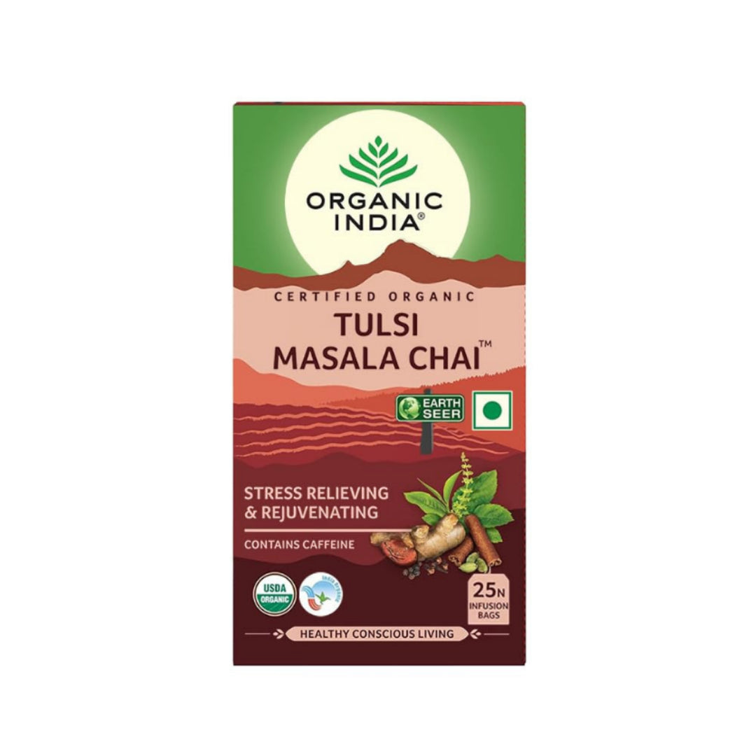 Organic India Masala Chai Mix Tulsi Tea 52Gm