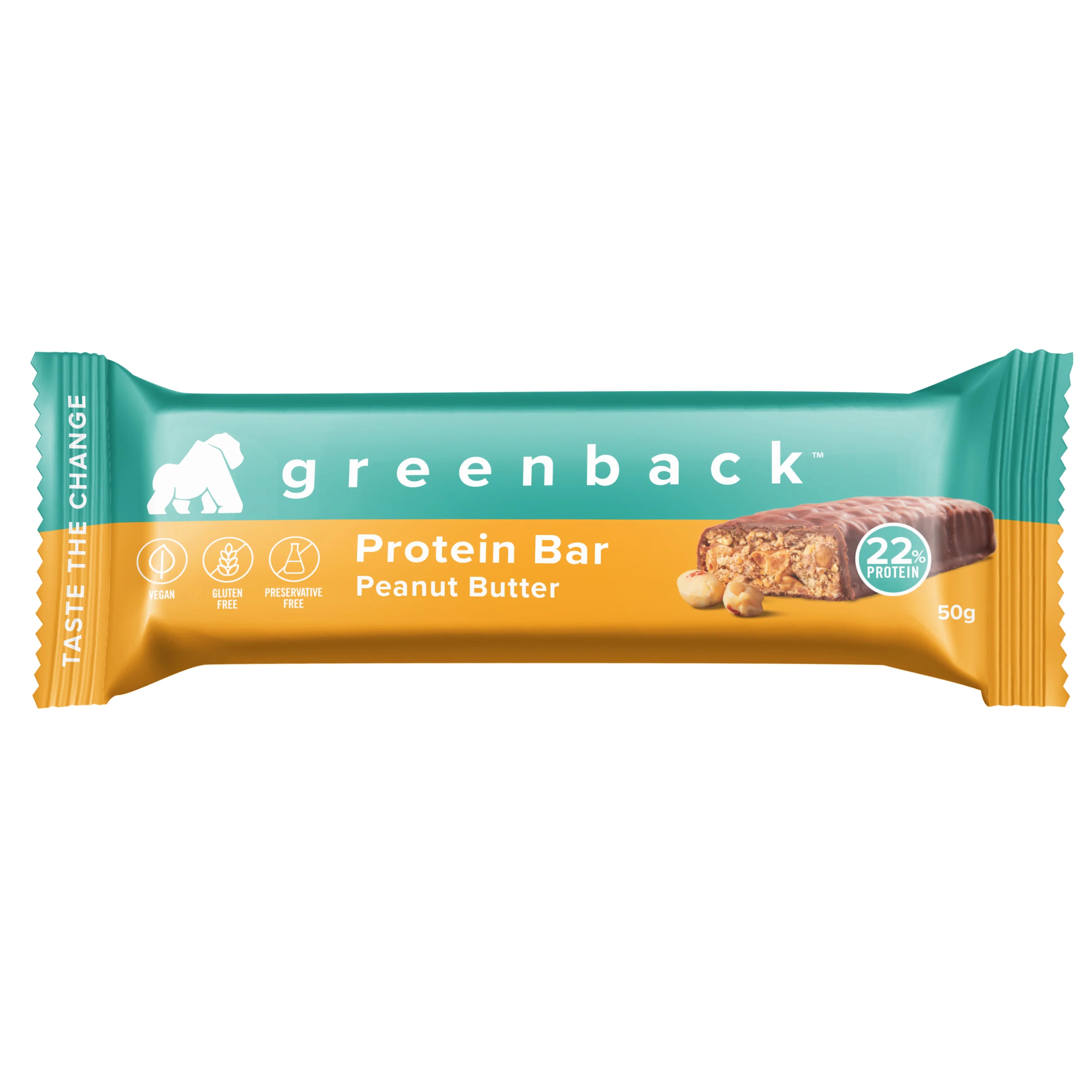 Greenback Peanut Butter Vegan Protein Bar 50GM