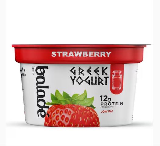 Balade Farms Low Fat Greek Yogurt Strawberry Flavor 180 gm