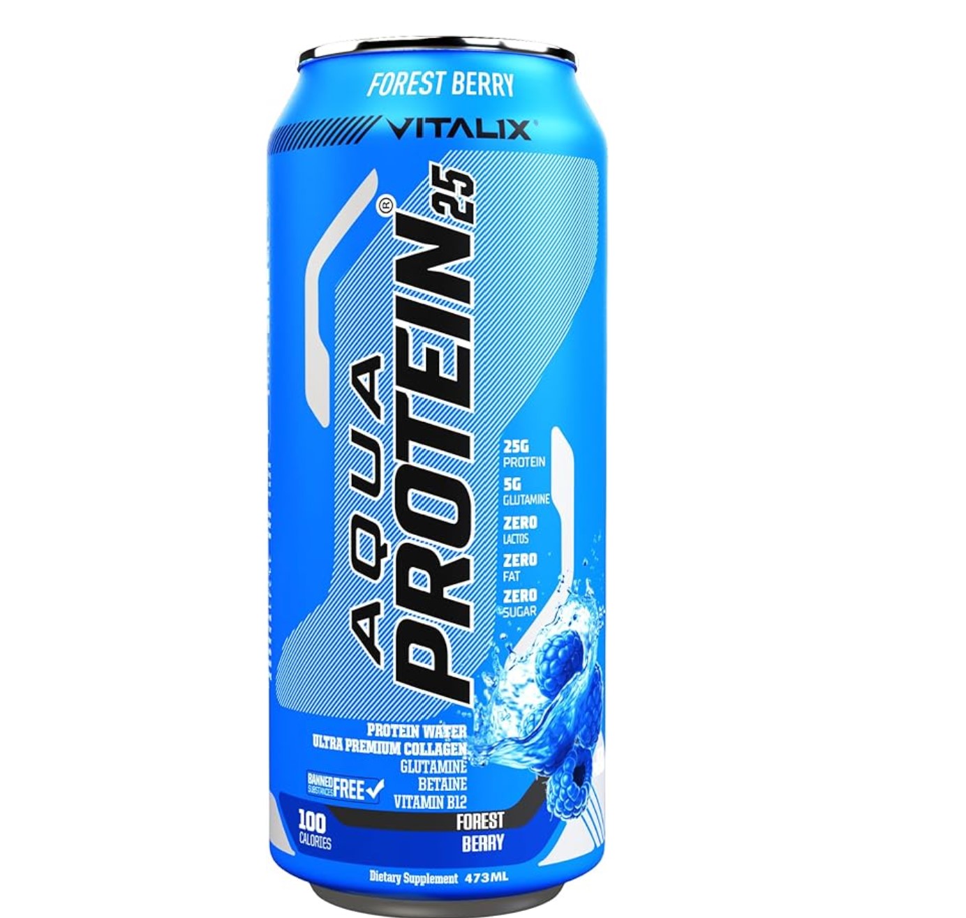 VITALIX Aqua Protein 25 Forest Berry - Protein Water 473ml